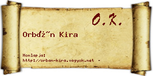 Orbán Kira névjegykártya